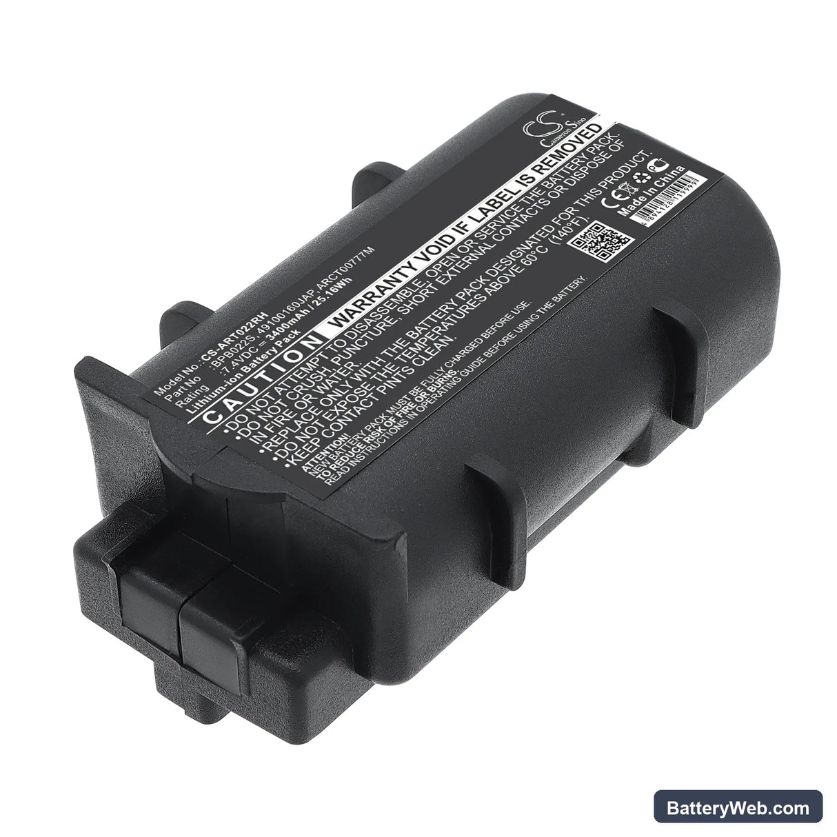 ARRIS TM602G/115 Replacement Battery, 7.4V, 3400mAh, Li-ion 1