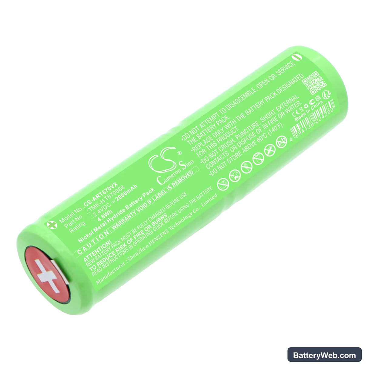 Ariete 00C0440A0AR0 TYPE: 440/A Replacement Battery, 2.4V, 2000mAh, Ni-MH 1