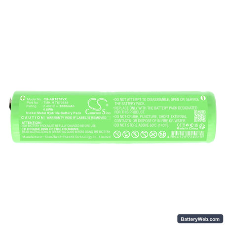 Ariete 00C0440A0AR0 TYPE: 440/A Replacement Battery, 2.4V, 2000mAh, Ni-MH 3