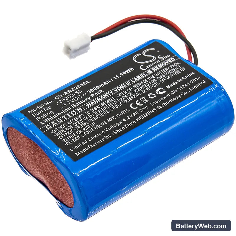 Argos Omega Zen pipette controllers Replacement Battery, 3.7V, 3000mAh, Li-ion 1