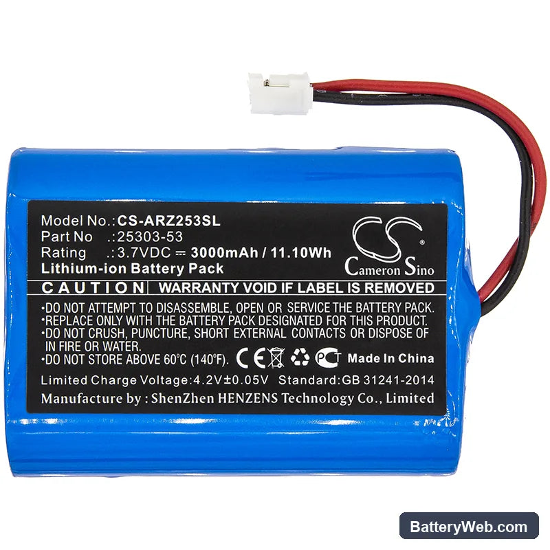 Argos Omega Zen pipette controllers Replacement Battery, 3.7V, 3000mAh, Li-ion 3