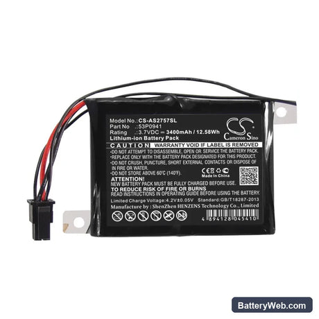 IBM AS400 iSeries 2757 Replacement Battery, 3.7V, 3400mAh, Li-ion 4