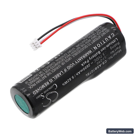 Audio-Technica AT-SB727 Replacement Battery, 3.7V, 2600mAh, Li-ion 2