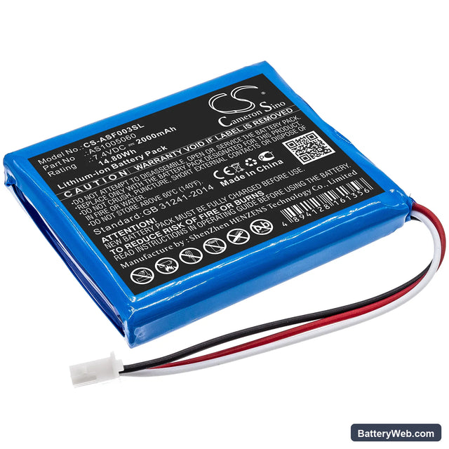ALPSAT Satfinder Spare Part SF03-BT Replacement Battery, 7.4V, 2000mAh, Li-ion 1