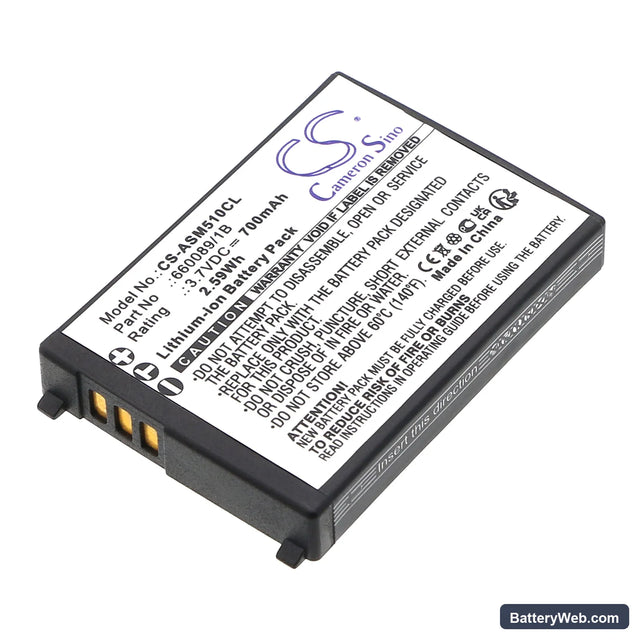 Ascom 51 Advanced Replacement Battery, 3.7V, 700mAh, Li-ion 1