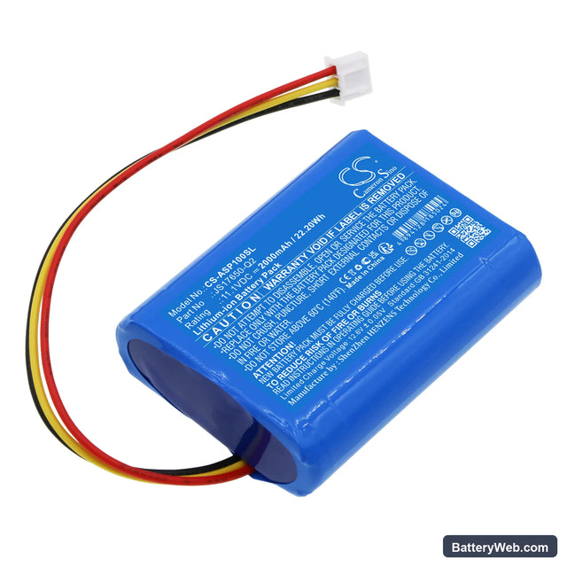 AR Pasadena Replacement Battery, 11.1V, 2000mAh, Li-ion 1