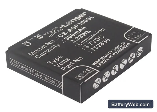 Astak Action Pro 3 Replacement Battery, 3.7V, 900mAh, Li-ion 1