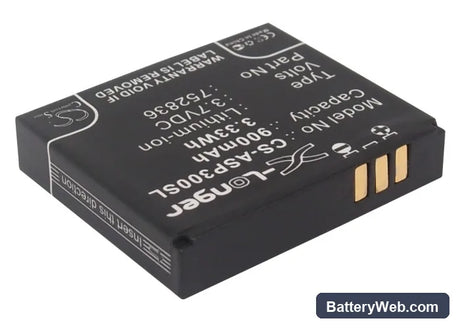 Astak Action Pro 3 Replacement Battery, 3.7V, 900mAh, Li-ion 2