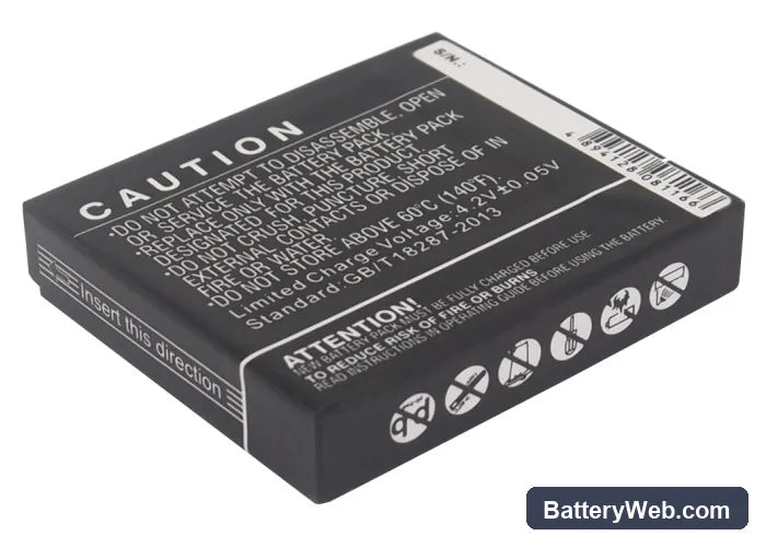 Astak Action Pro 3 Replacement Battery, 3.7V, 900mAh, Li-ion 3