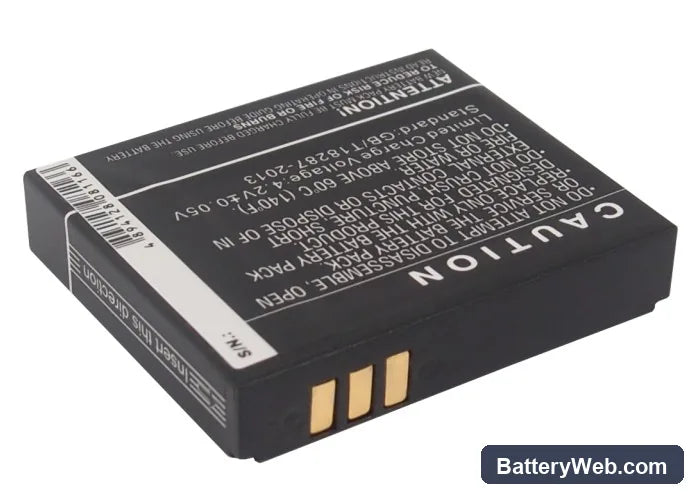 Astak Action Pro 3 Replacement Battery, 3.7V, 900mAh, Li-ion 4