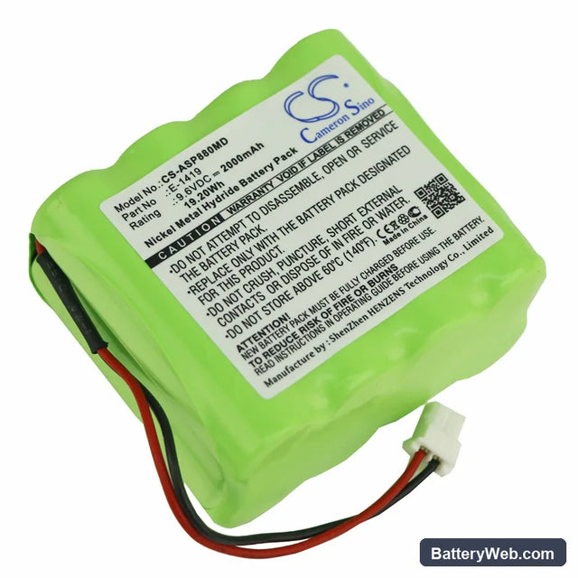 Medima Syringe pump S2 Replacement Battery, 9.6V, 2000mAh, Ni-MH 1