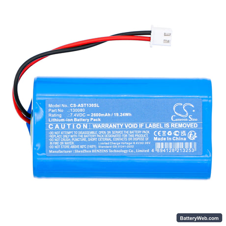 Assa Abloy MUL-T-LOCK Replacement Battery, 7.4V, 2600mAh, Li-ion 3