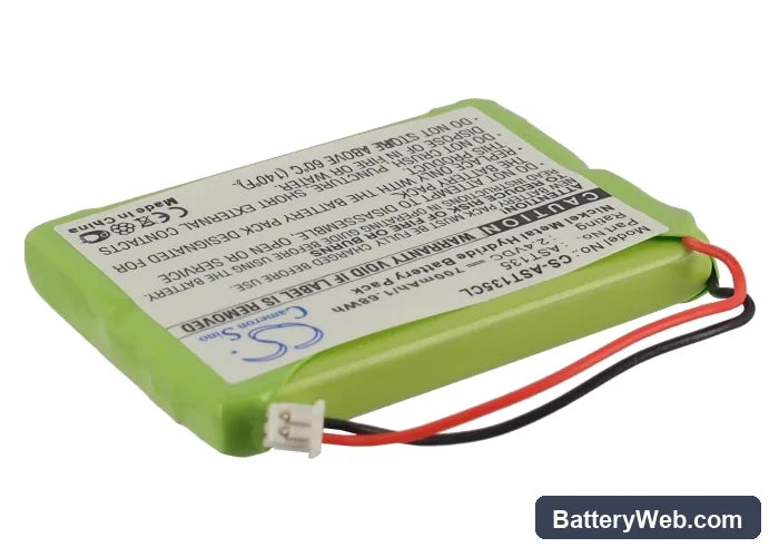 DeTeWe Aastra Replacement Battery, 2.4V, 700mAh, Ni-MH 1