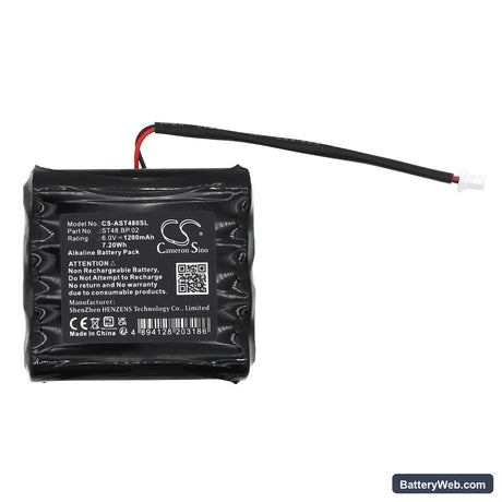 Amadeo A-Lock ST48 Replacement Battery, 6V, 1200mAh, Alkaline 3