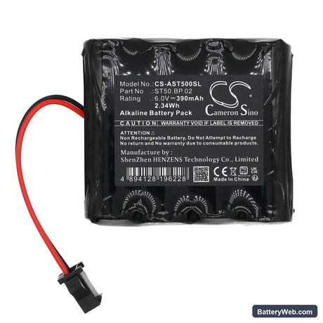 Amadeo A-Lock ST50 Replacement Battery, 6V, 390mAh, Alkaline 3