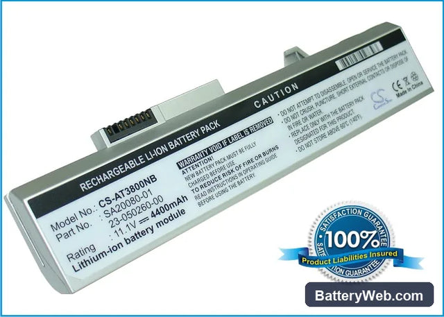Averatec 3700 Replacement Battery, 11.1V, 4400mAh, Li-ion 1