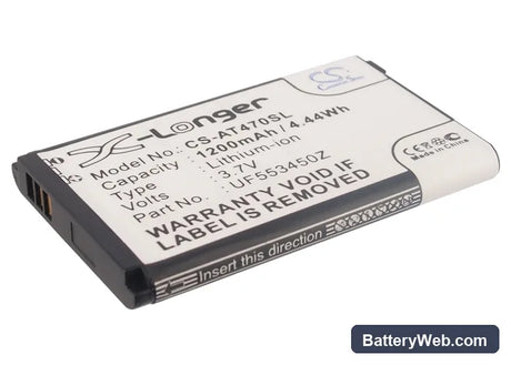 Airis T470 Replacement Battery, 3.7V, 1200mAh, Li-ion 1