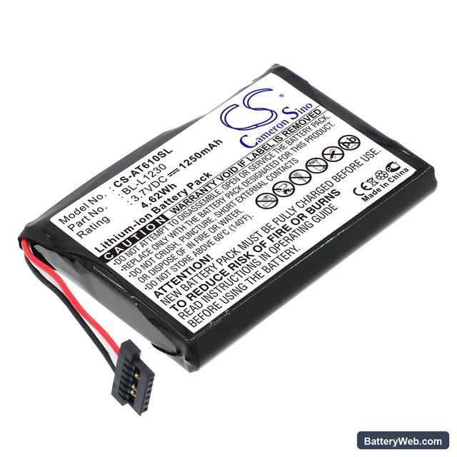 Airis T610 Replacement Battery, 3.7V, 1250mAh, Li-ion 1