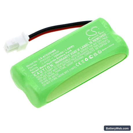 Alecto DBX-20 Replacement Battery, 2.4V, 700mAh, Ni-MH 1