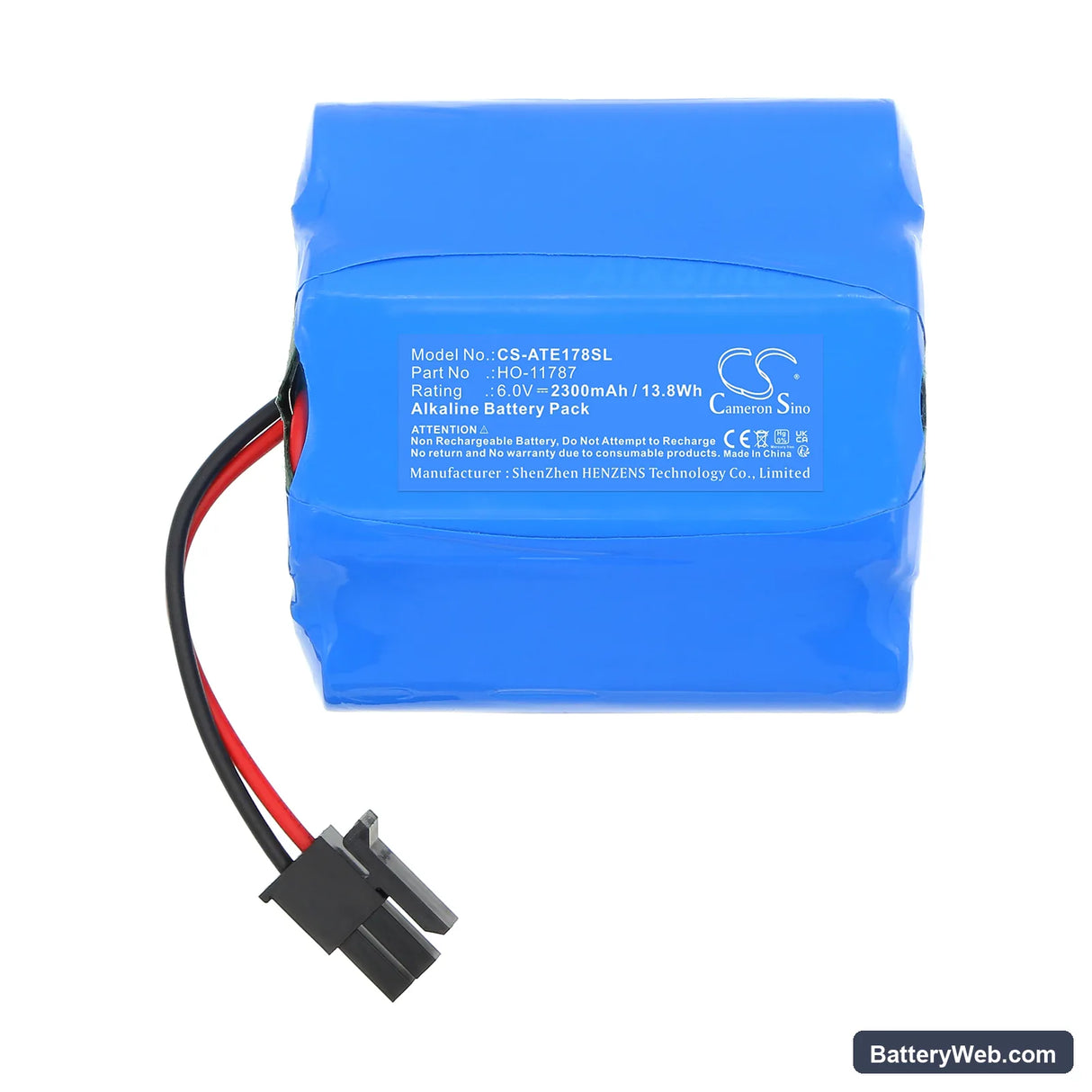 ATS Electro-Lube MD125 Replacement Battery, 6V, 2300mAh, Alkaline 4