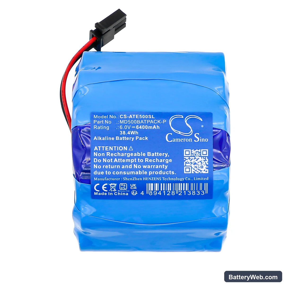 ATS Electro-Lube 250 Ultimate luber Replacement Battery, 6V, 6400mAh, Alkaline 4