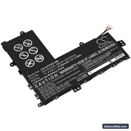 Asus TP201 Replacement Battery, 11.4V, 4150mAh, Li-ion 1