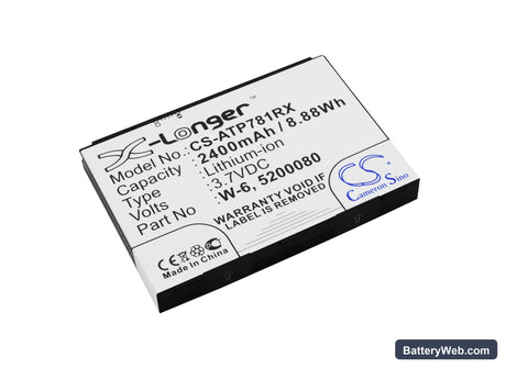AT&T Unite Pro Replacement Battery, 3.7V, 2400mAh, Li-ion 1