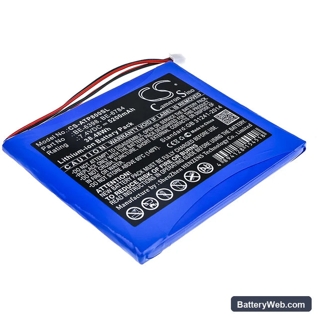 Aetep AT800 Replacement Battery, 7.4V, 5200mAh, Li-ion 1