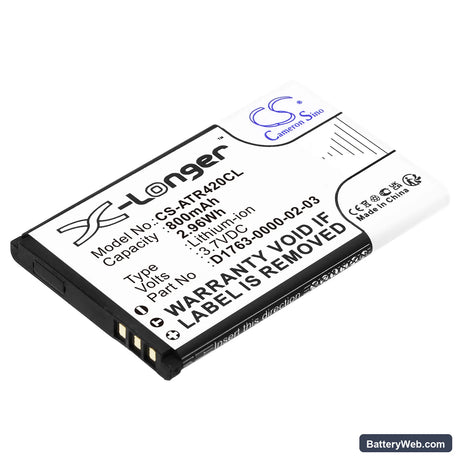 Aastra 420d Replacement Battery, 3.7V, 800mAh, Li-ion 1