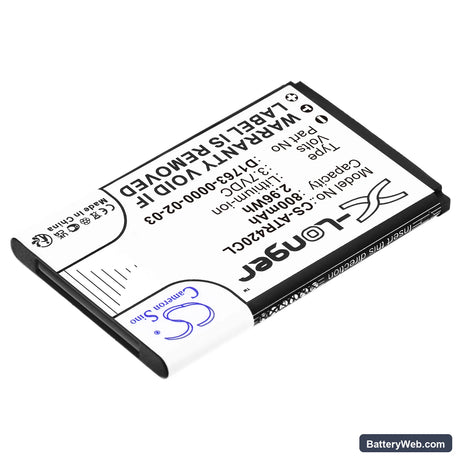 Aastra 420d Replacement Battery, 3.7V, 800mAh, Li-ion 2