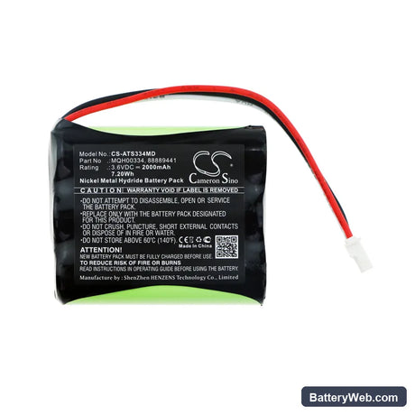 ATYS Moniteur Systolique Systoe Replacement Battery, 3.6V, 2000mAh, Ni-MH 3