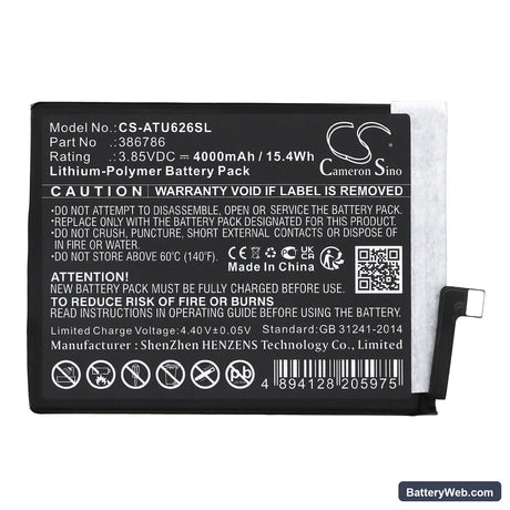 AT&T U668AA Replacement Battery, 3.85V, 4000mAh, Li-Polymer 3
