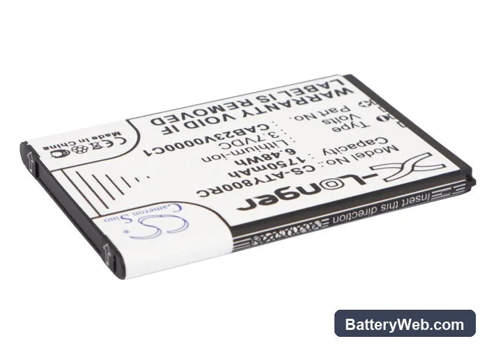 Alcatel One Touch Link Y800 Replacement Battery, 3.7V, 1750mAh, Li-ion 2