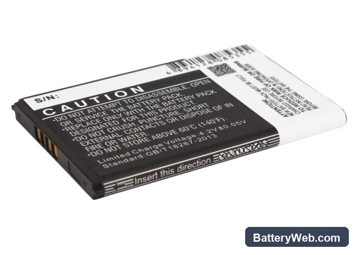 Alcatel One Touch Link Y800 Replacement Battery, 3.7V, 1750mAh, Li-ion 3