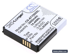Alcatel One Touch Link Y900 Replacement Battery, 3.8V, 3800mAh, Li-ion 1