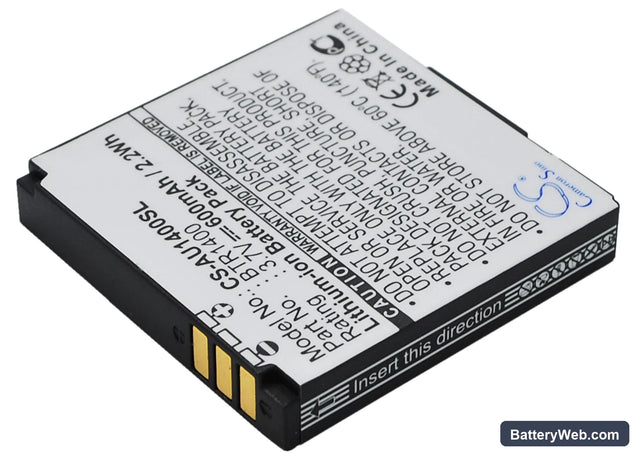 AudioVox CDM-1400 Replacement Battery, 3.7V, 600mAh, Li-ion 1