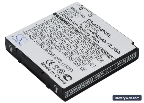 AudioVox CDM-1400 Replacement Battery, 3.7V, 600mAh, Li-ion 2