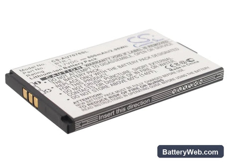 AudioVox CDM-7076 Replacement Battery, 3.7V, 800mAh, Li-ion 1