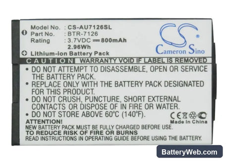 AudioVox CDM-7126 Replacement Battery, 3.7V, 800mAh, Li-ion 5