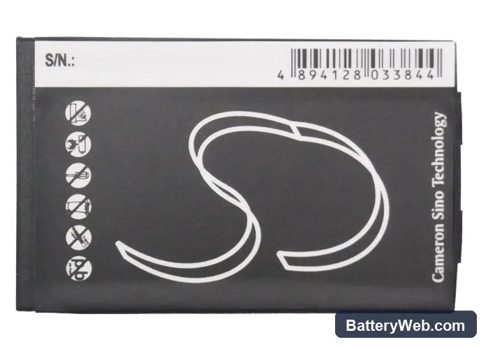 AudioVox CDM-7126 Replacement Battery, 3.7V, 800mAh, Li-ion 6