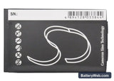 AudioVox CDM-7126 Replacement Battery, 3.7V, 800mAh, Li-ion 6
