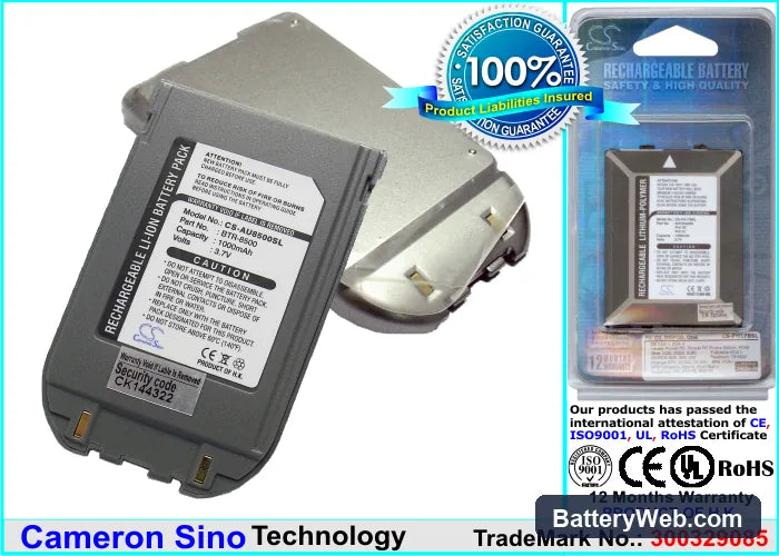 AudioVox CDM-8600 Replacement Battery, 3.7V, 1000mAh, Li-ion 1