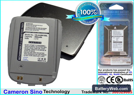 AudioVox CDM-8915 Replacement Battery, 3.7V, 850mAh, Li-ion 1