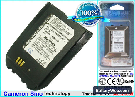 AudioVox CDM-8945 Replacement Battery, 3.7V, 1500mAh, Li-ion 1