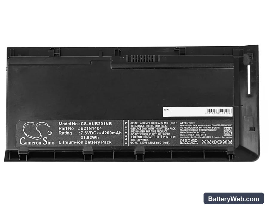 Asus BU201 Replacement Battery, 7.6V, 4200mAh, Li-ion 5
