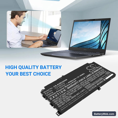 Asus B2402CVA Replacement Battery, 11.55V, 4500mAh, Li-Polymer 6