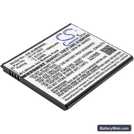 Asus ZenFone Go 5.0 Replacement Battery, 3.8V, 1900mAh, Li-ion 1