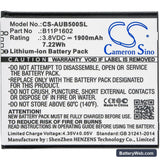Asus ZenFone Go 5.0 Replacement Battery, 3.8V, 1900mAh, Li-ion 3