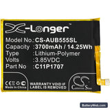 Asus ZB555KL Replacement Battery, 3.85V, 3700mAh, Li-Polymer 3