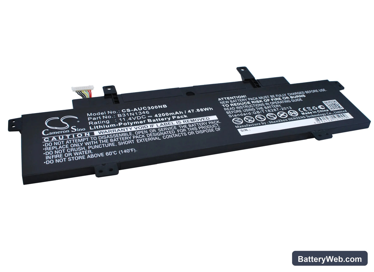 Asus Chromebook C300 Replacement Battery, 11.4V, 4200mAh, Li-Polymer 2